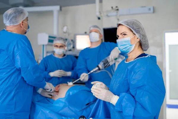 Сучасна Хірургічна Система Медичного Робота Мінімально Інвазивна Роботизована Хірургія Операція — стокове фото
