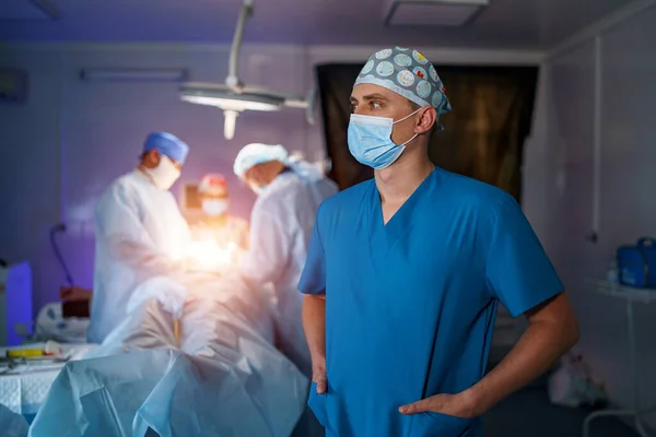 Proces Van Trauma Chirurgie Operatie Groep Chirurgen Operatiekamer Met Chirurgische — Stockfoto