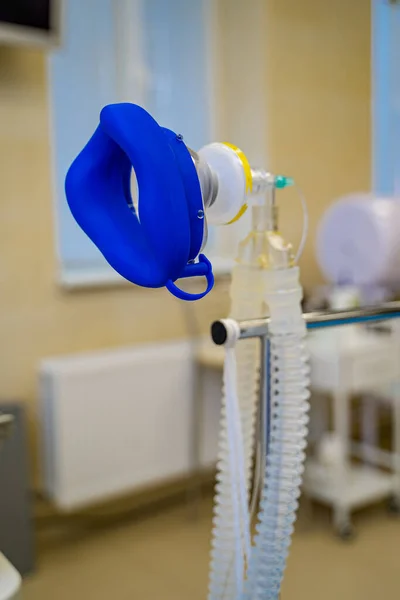 Ventilação Dos Pulmões Com Oxigênio Máscara Para Intubação Parte Equipamento — Fotografia de Stock