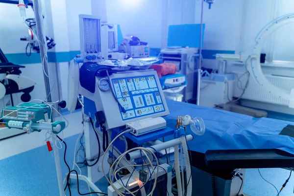 Ventilation Lungs Oxygen Mask Intubation Preparing Surgery Operation Modern Equipment — Stock Photo, Image