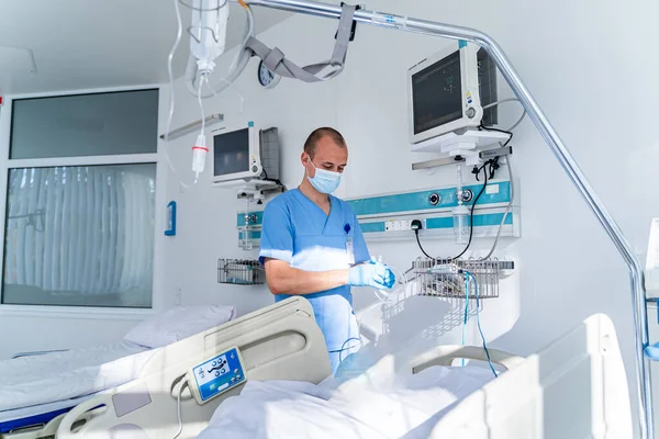 Interior Hospital Design Konzept Innenraum Der Reanimationskammer Einer Modernen Klinik — Stockfoto