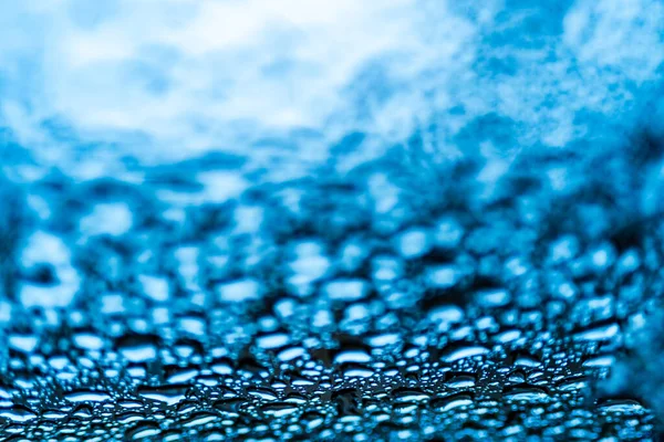 Deep Water Drops Glass Selective Focus Window Rain Drops Close — Stock Photo, Image