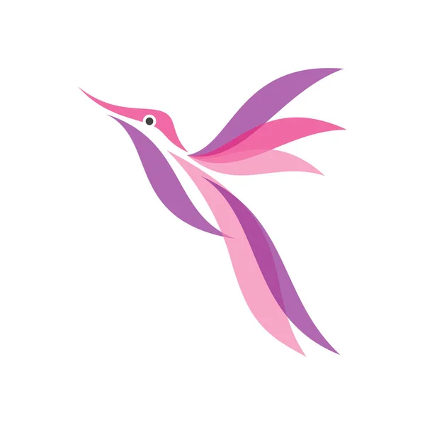 Színes Hummingbird ikon vektor modern lapos stílusban web, g — Stock Vector