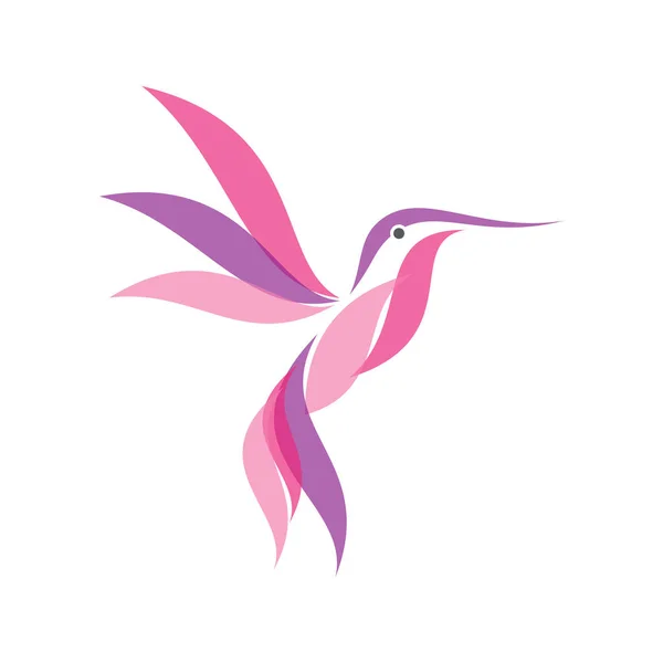 Цветной символ колибри в современном плоском стиле — стоковый вектор