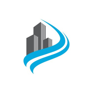 Emlak şirketi veya ajans vektör tasarımı sembolü