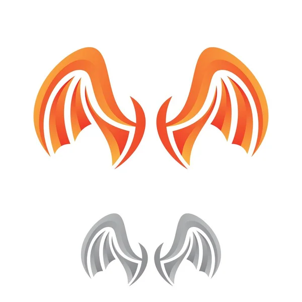 Icona vettoriale semplice Fire wing per grafica, web e app — Vettoriale Stock