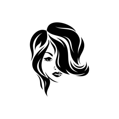 Güzel kıvırcık saçlı bir kızın portresi.