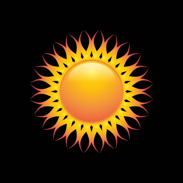Abstraction conception graphique pour la gradation solaire couleur fond noir — Image vectorielle