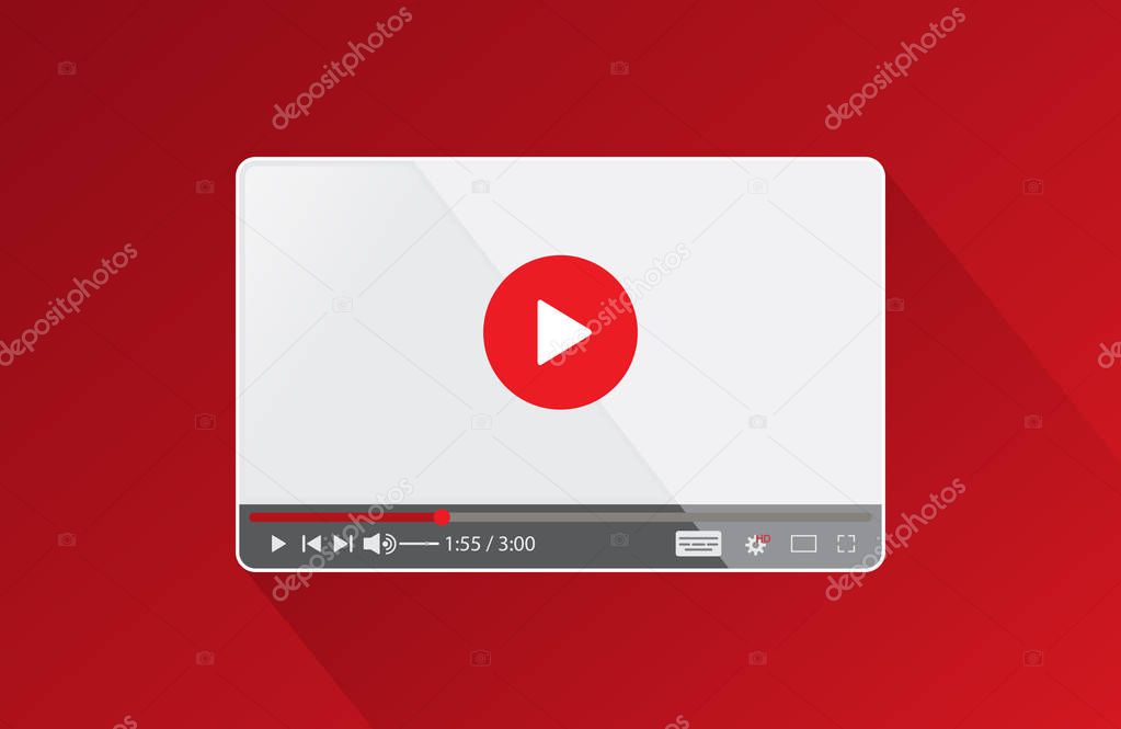 Screen video player background for a web site or application