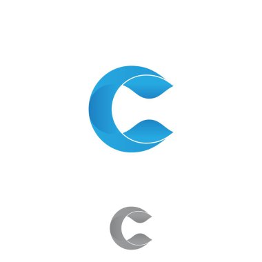 Mobil Uygulama için teknoloji tasarım harfi C simgesi vektörü