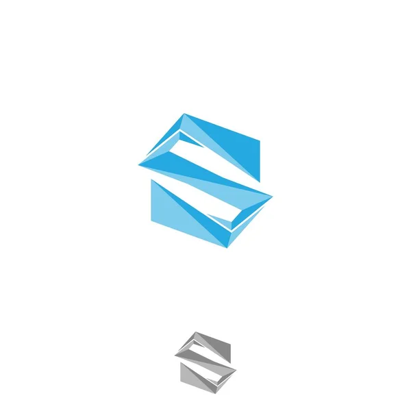 Geometric letter S design for technology logo icon concept design — ストックベクタ