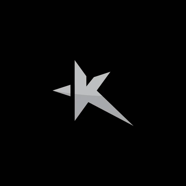 Business corporate letter K form stars design — ストックベクタ