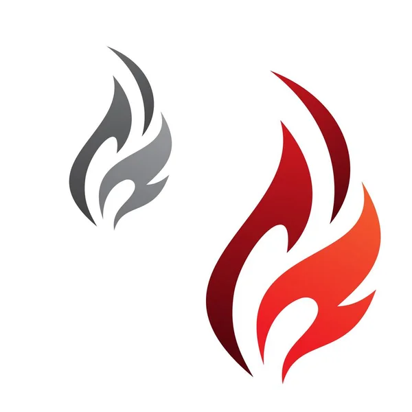 Simple flaming abstract vector icon — ストックベクタ