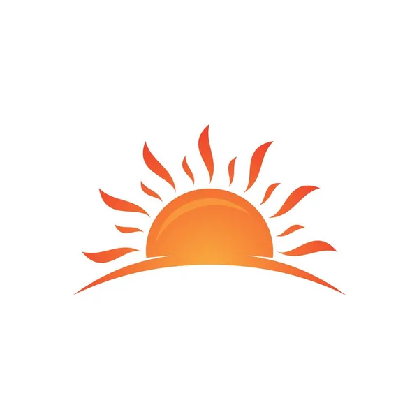Abstraktní vektor západu slunce izolovaný design letní ikony — Stockový vektor