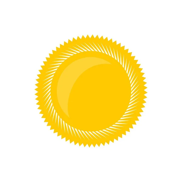 Abstraktní kulatý jasný sluneční vektor izolovaný design letní ikony — Stockový vektor