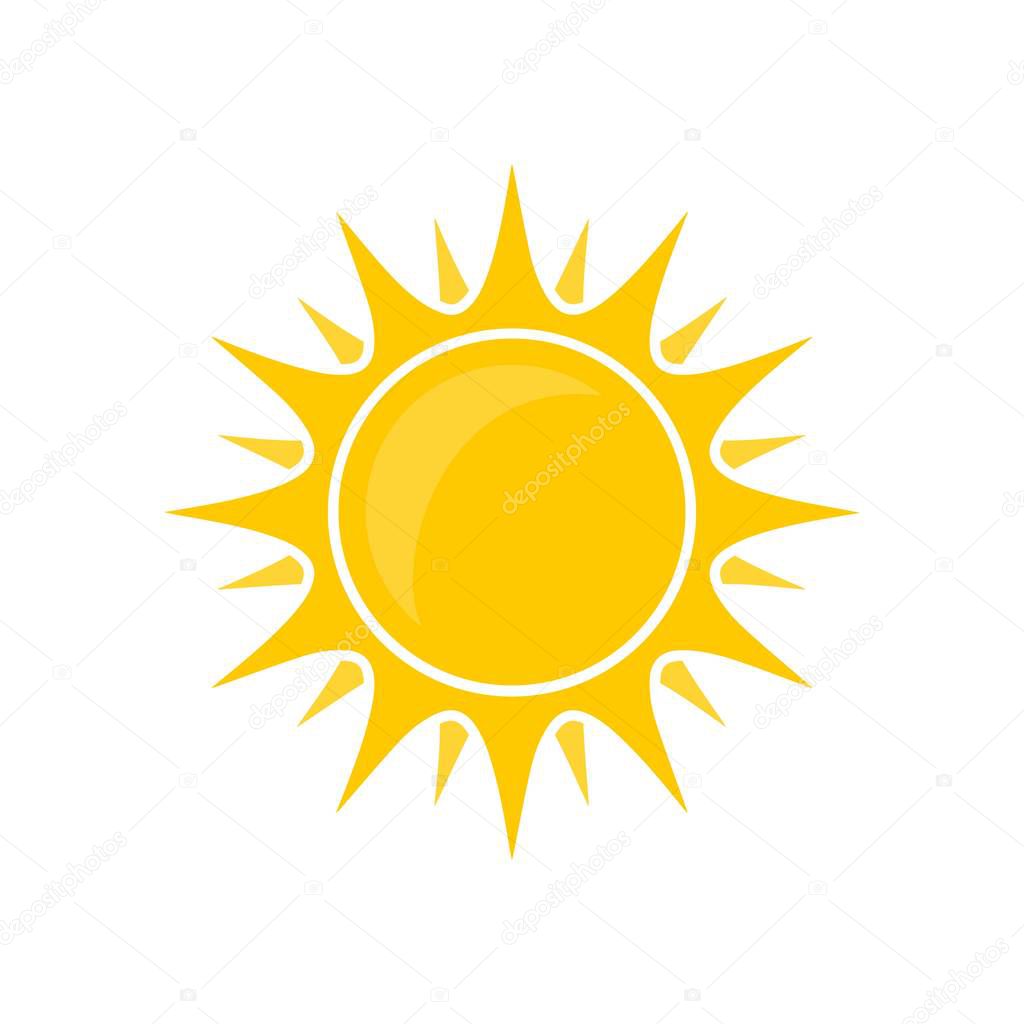 Simplicity Abstract round yellow sun bright vector isolated summer