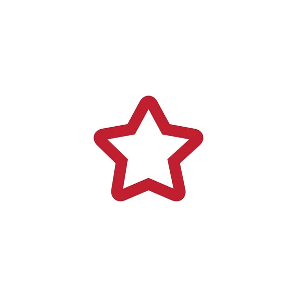 Icono estrella simple con color rojo — Archivo Imágenes Vectoriales