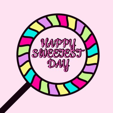 Element tasarım şablonu için Mutlu Günler. Mutlu Tatlı Gün kutlamaları için tebrik kartı. Vektör illüstrasyon EPS.8 EPS.10