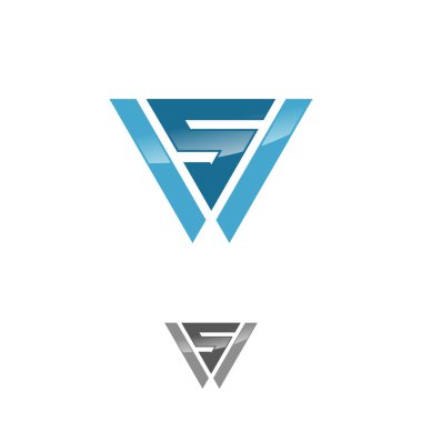 Yaratıcı modern modaya sahip soyut harf SW sembolü tasarımı. Basit ve düz harfli SW tasarım şablonu. Vektör illüstrasyon EPS.8 EPS.10