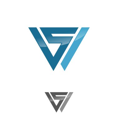 Yaratıcı modern modaya sahip soyut harf SW sembolü tasarımı. Basit ve düz harfli SW tasarım şablonu. Vektör illüstrasyon EPS.8 EPS.10