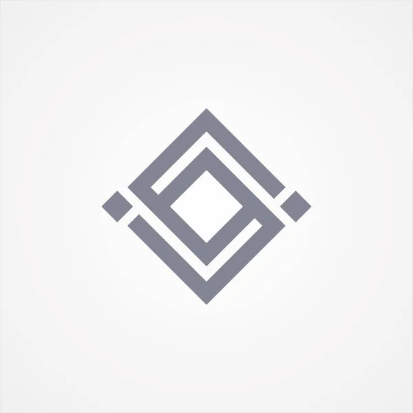 Дизайн Літери Квадратному Стилі Вашого Найкращого Ділового Символу Абстрактний Квадратний — стоковий вектор