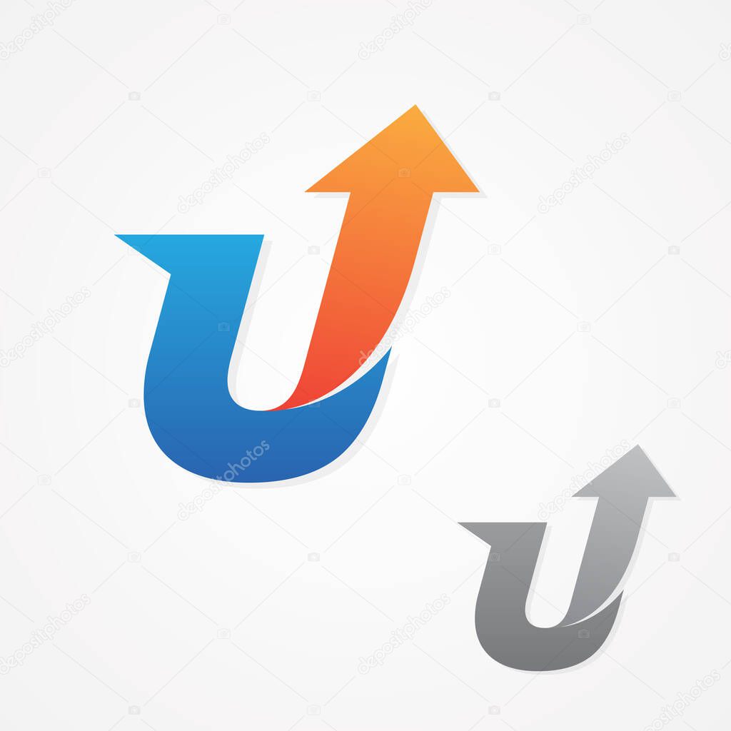 U letter for your best business symbol. Technology letter symbol icon design. Vector illustration EPS.8 EPS.10