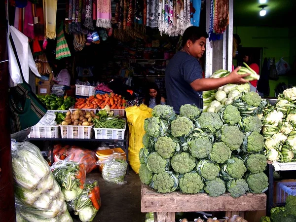 Ville Baguio Province Benguet Philippines Juin 2018 Légumes Frais Exposés — Photo