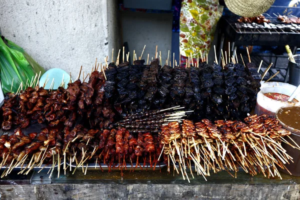 Assorted chicken and pork innard barbecue — Stock Photo, Image