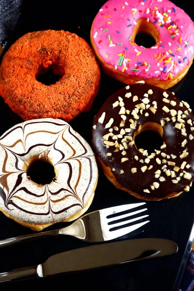 Donuts doces acabados de fazer — Fotografia de Stock