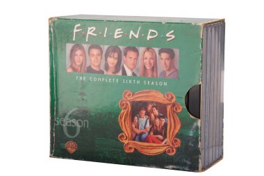Antipolo City, Philippines - June 4, 2020: Photo of an old collection of complete season 6 VCD set of the TV show Friends. clipart