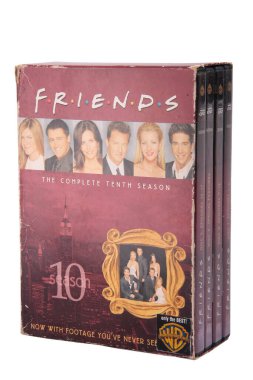 Antipolo Şehri, Filipinler - 4 Haziran 2020: Friends dizisinin 10. sezon DVD setinin eski bir koleksiyonunun fotoğrafı.
