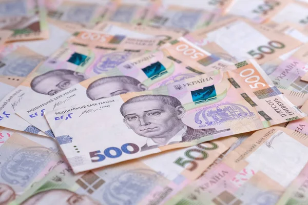 Ukrayna banknotlar değeri 500 Grivnası Uah closeup.