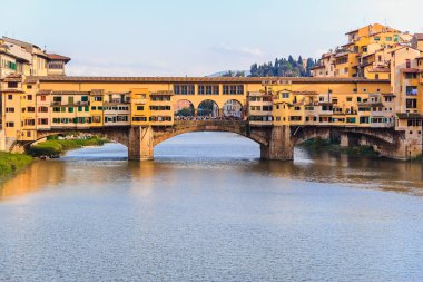 Sunset, Italya 'da Floransa 'da Ponte Vecchio Köprüsü