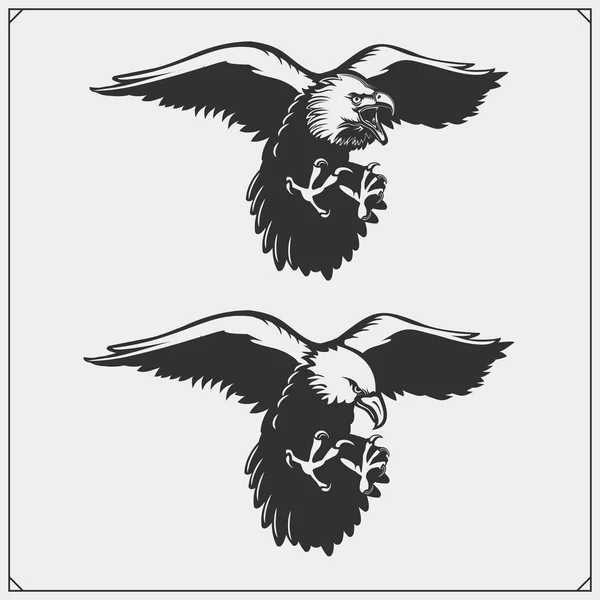 Eagles Mall För Sport Club Design Och Emblem — Stock vektor