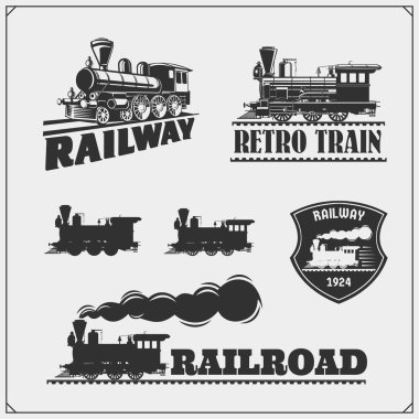 Retro trenler Amblemler, Etiketler, rozetleri ve tasarım öğeleri kümesi. T-shirtler için baskı tasarımı.