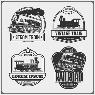 Retro trenler Amblemler, Etiketler, rozetleri ve tasarım öğeleri kümesi. T-shirtler için baskı tasarımı.