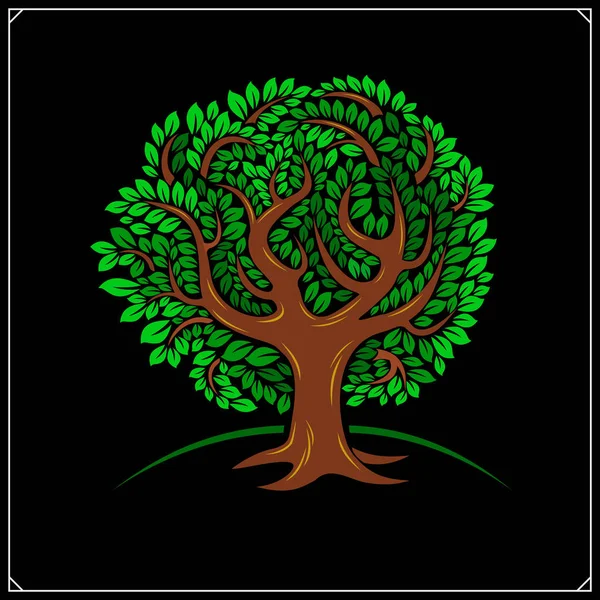 Стилизованное Векторное Дерево Шаблон Поздравительных Открыток Дизайн Печати Футболки — стоковый вектор