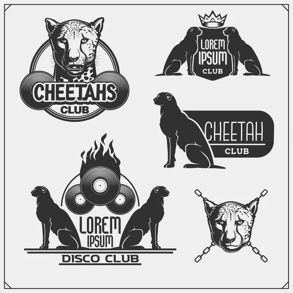 Etiquetas Emblemas Elementos Design Para Clube Desportivo Com Chitas Design — Vetor de Stock