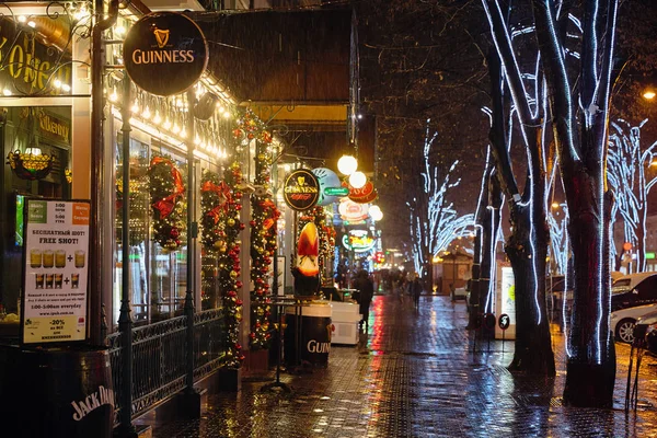 New Year's Eve Odessa. Deribasovskaya sokak.