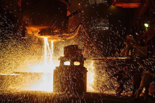 asting ingots in Foundry Shop,