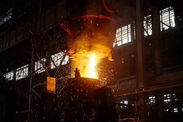 Metallurgie Een Gietende Ingot Elektrisch Ovenbedrijf — Stockfoto