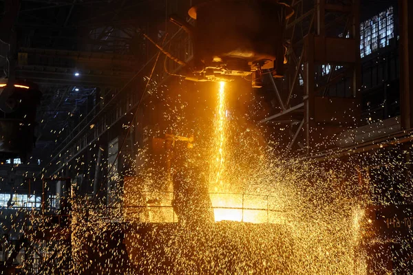 Metalurgia Lingote Fundição Loja Fornos Arco Elétrico — Fotografia de Stock