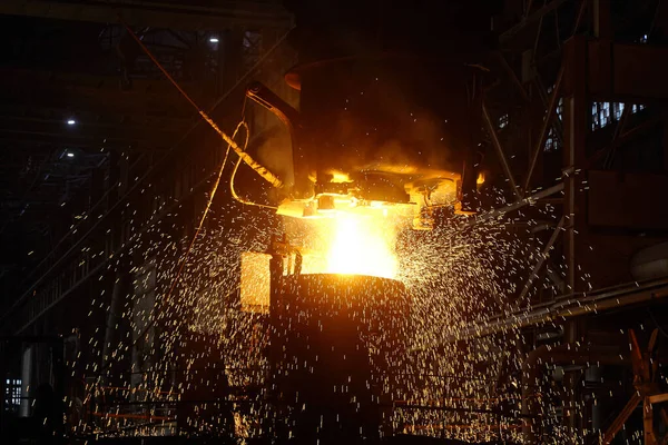 Metalurgia Lingote Fundição Loja Fornos Arco Elétrico — Fotografia de Stock