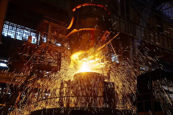 Metalurgia Lingote Fundição Loja Fornos Arco Elétrico — Fotografia de Stock