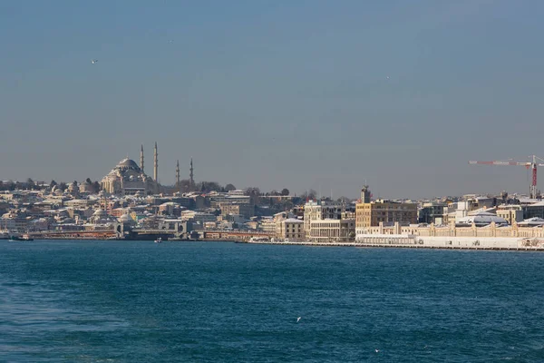Utsikt Över Den Historiska Delen Istanbul Och Bosporen Turkiet — Stockfoto