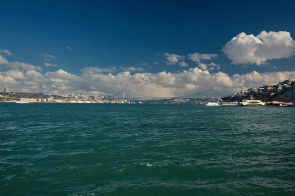 Mar Ciudad Bósforo Estambul Vista — Foto de Stock