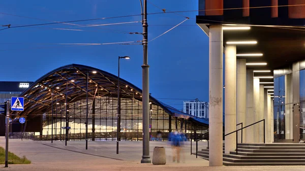 Ville Lodz Autour Gare Une Vue Sur Ville City Gate — Photo