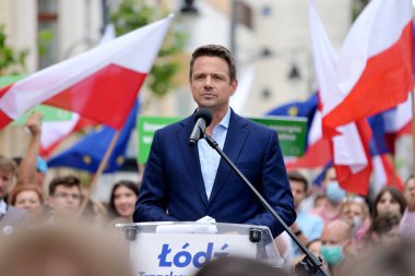 Başkanlık seçimi 2020. Lodz şehrinden Rafal Trzaskowski - 03 Haziran 2020, Lodz, Polonya