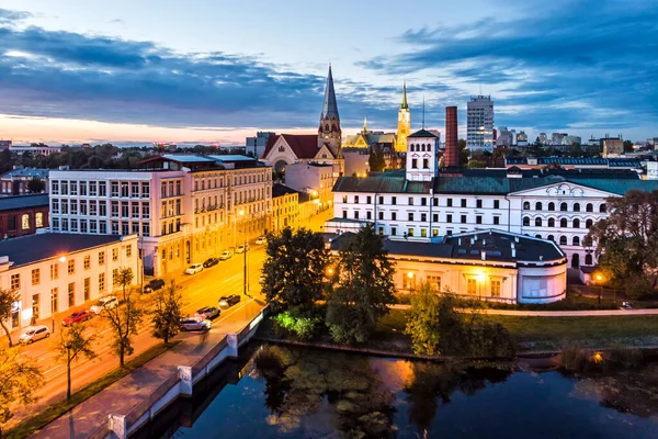 Miasto Łódź Polska Widok Białą Fabrykę — Zdjęcie stockowe