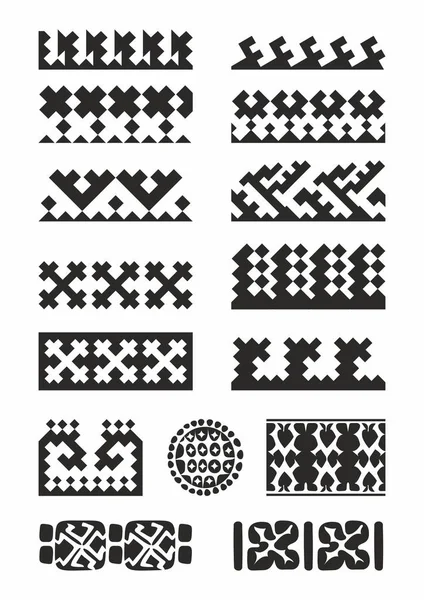 Batı Sibirya halklarının vektör desen. Khanty süsü